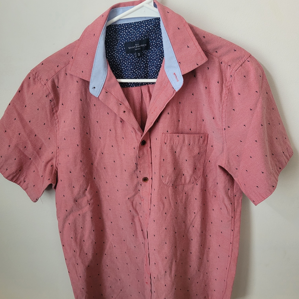 Men's Pink Short Sleeve Shirt